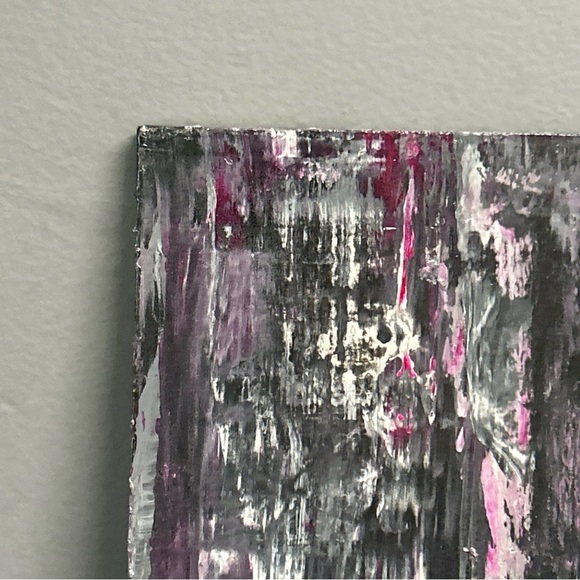 Original Abstract Painting On Reclaimed Wood 12” X 12 “ X‎ 1” Getting Through It - Picture 15 of 16